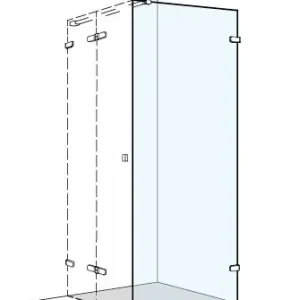 Paroi latérale Koralle S505 Plus Chromé Verre clair Duschguard Nouvel Arrivage